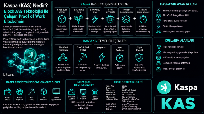 Kaspa (KAS) Nedir? BlockDAG Teknolojisi ile Çalışan Proof of Work Blockchain